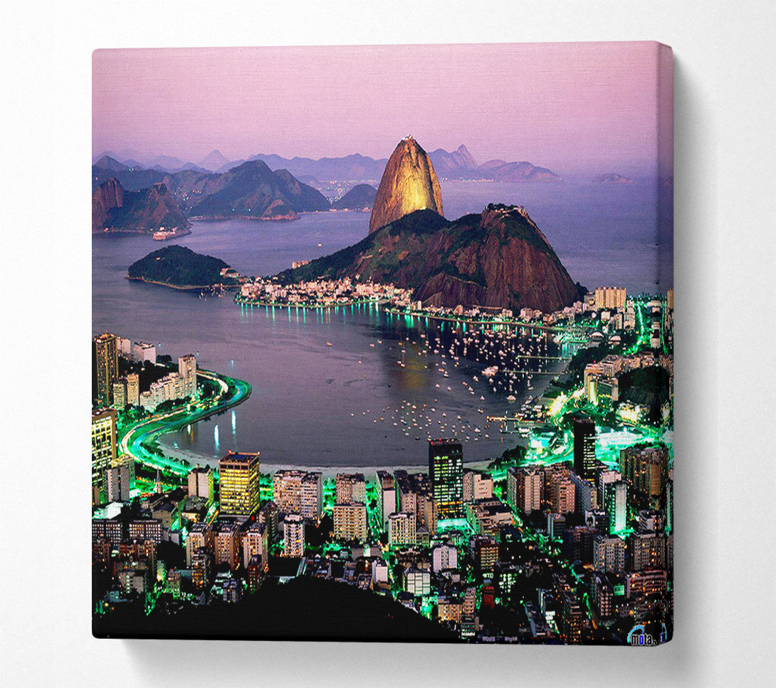  A Canvas Print of City Harbour Rush Hour Canvas Wall Art