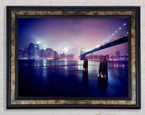 City Nights Lights Framed Print