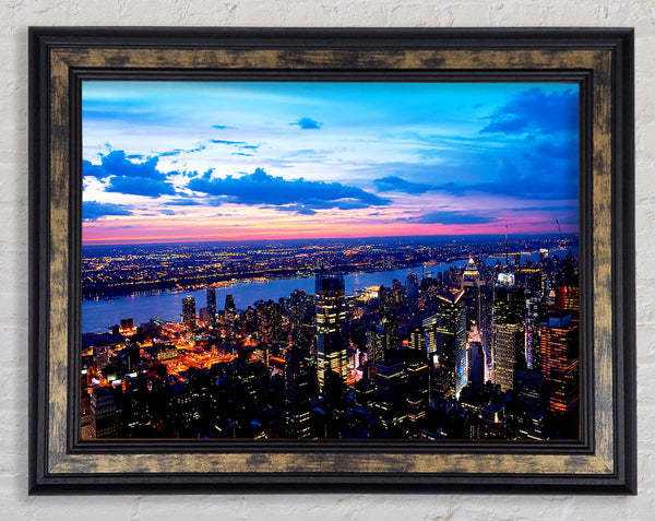 City River Flows Framed Print