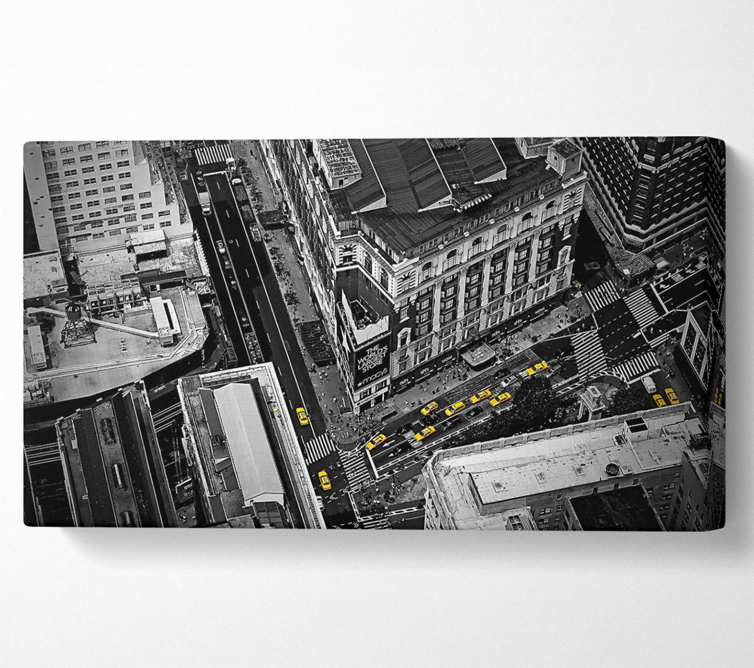  A Canvas Print of New York City Streets From Above Canvas Print