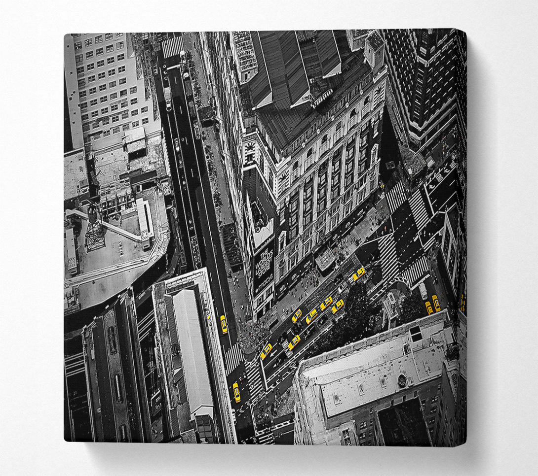  A Canvas Print of New York City Streets From Above Canvas Print