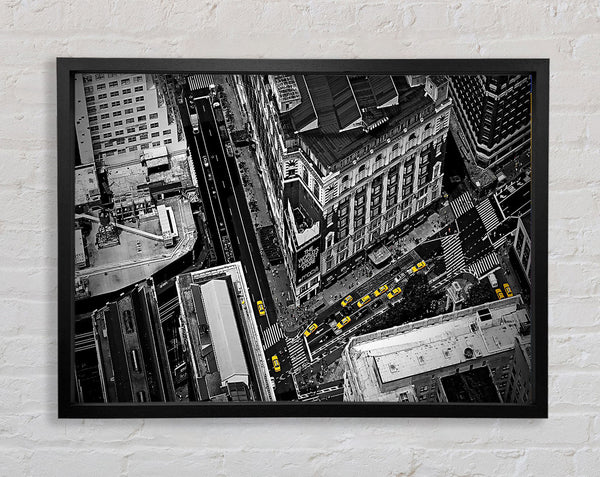 Straßen von New York City von oben