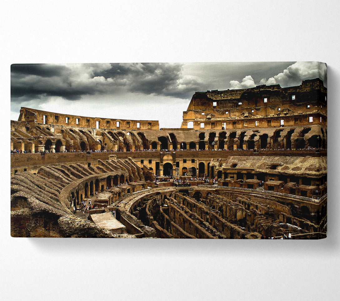  A Canvas Print of Cloudy Colosseum Canvas Print