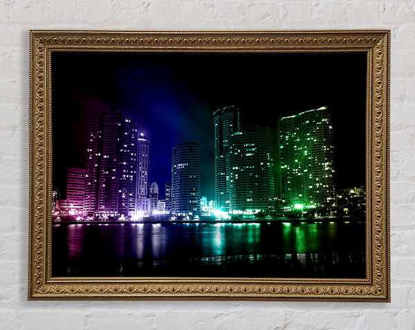 Creative City Lights Framed Print