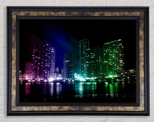 Creative City Lights Framed Print
