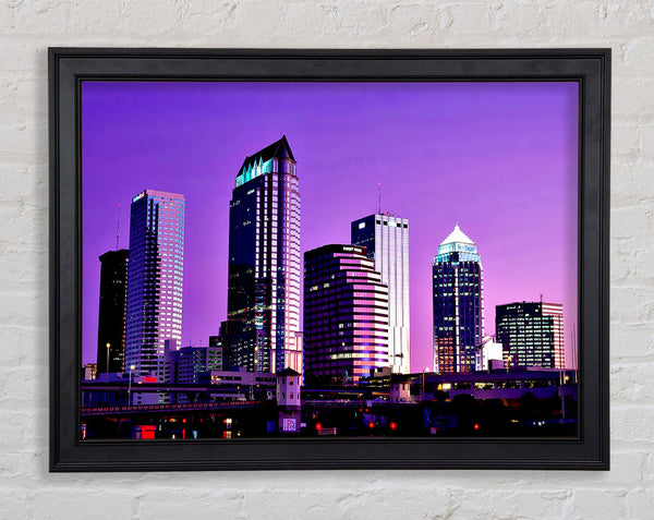 Detroit Skyline Framed Print