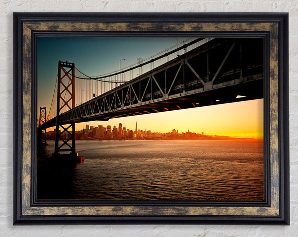 Downtown Bay Bridge Framed Print