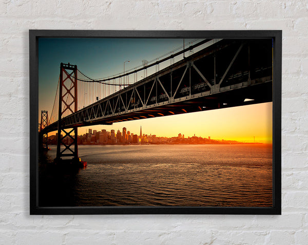 Downtown Bay Bridge Framed Print
