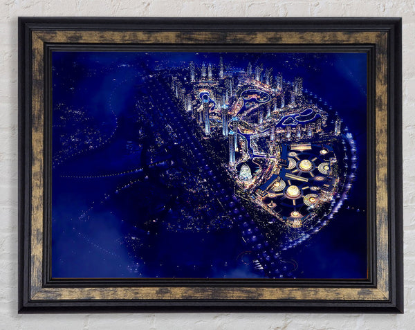 Dubai Blue Nights Framed Print