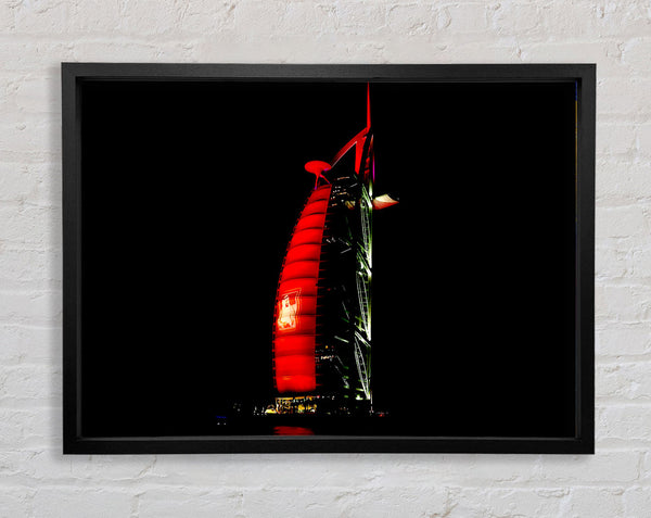 Dubai Building Red Framed Print