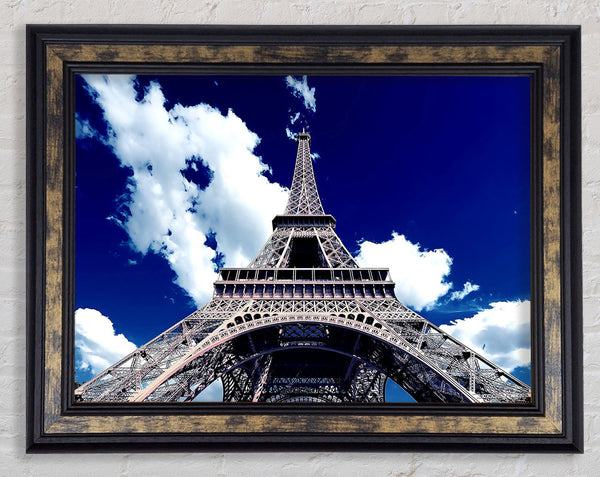 Eiffel Tower Bottom Up View Framed Print