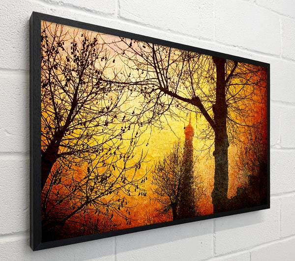 Eiffel Tower Through The Golden Trees