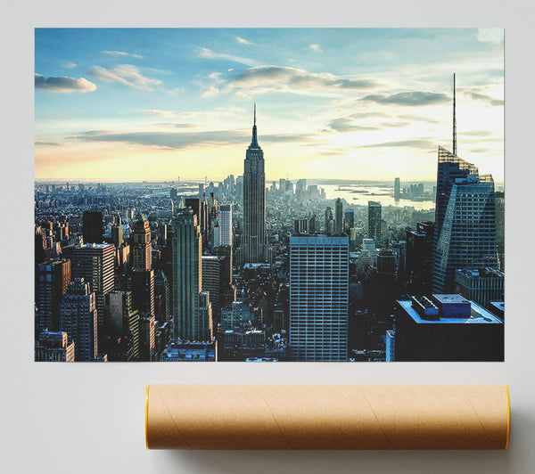 Empire State Building At Sunrise Print