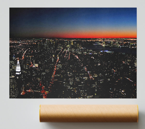 Empire State Building Glow Giclee Print