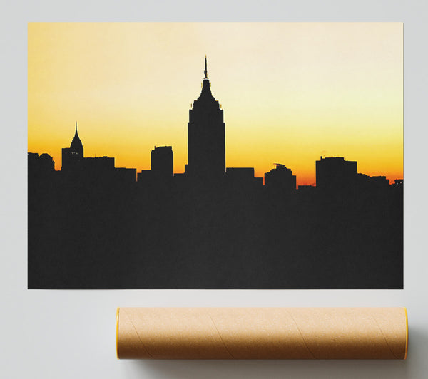Empire State Building In Golden Sunlight Giclee Print