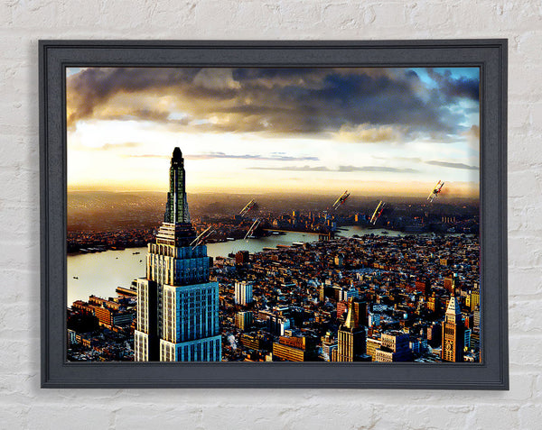 Empire State Building View Framed Print
