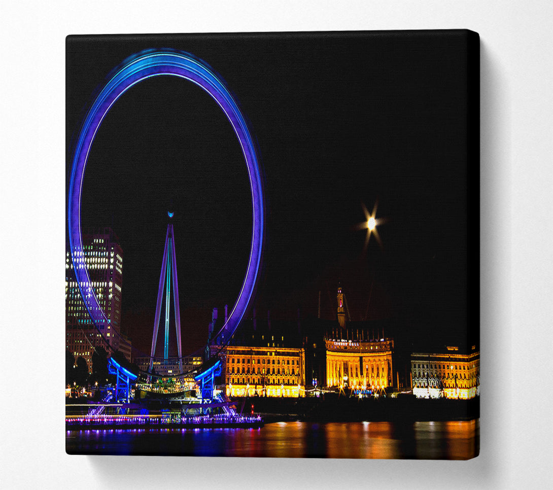  A Canvas Print of London Eye Blues In London Canvas Art