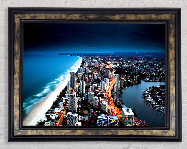 Golden City Coast Framed Print