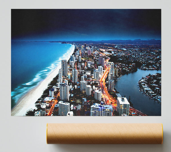 Golden City Coast Poster