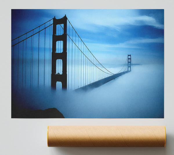 Golden Gate Bridge Fog Giclee Print