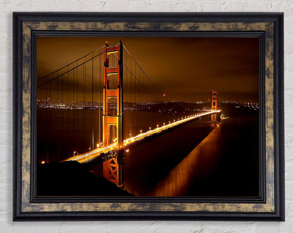 Golden Gate Bridge Nights Framed Print