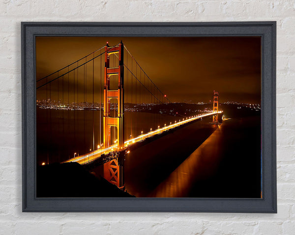 Golden Gate Bridge Nights Framed Print