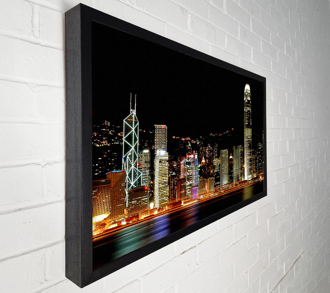  A Canvas Print of Hong Kong At Night Canvas Print