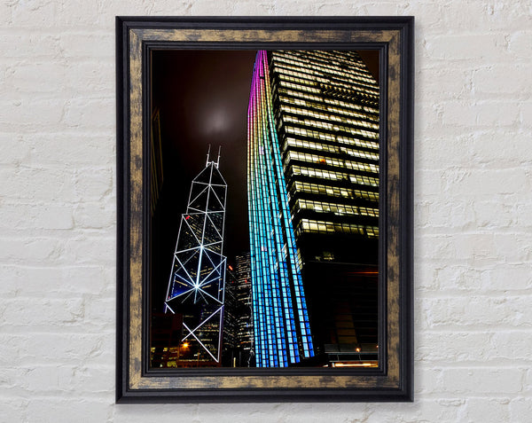 Hong Kong Buildings Framed Print