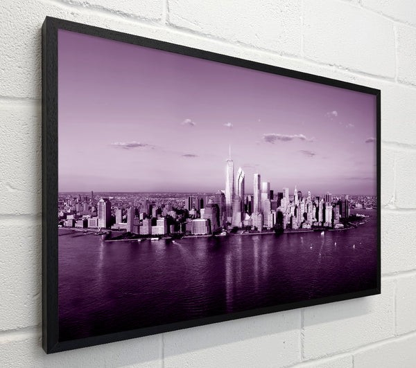 Hong Kong From Afar Purple