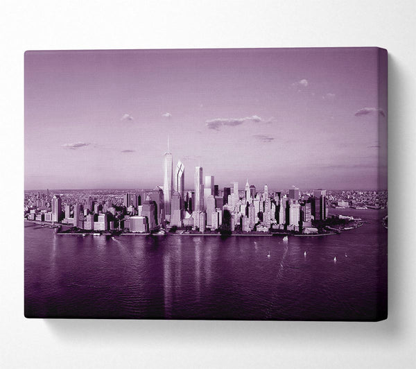 Hong Kong From Afar Purple