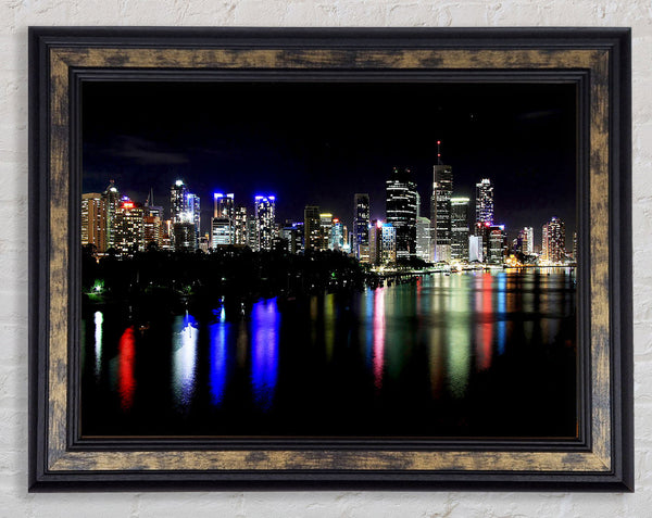 Hong Kong Rainbow Light Reflections Framed Print