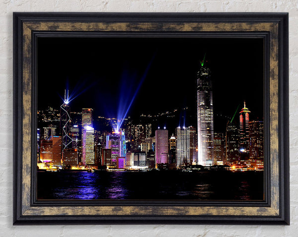Hong Kong Skyline Framed Print