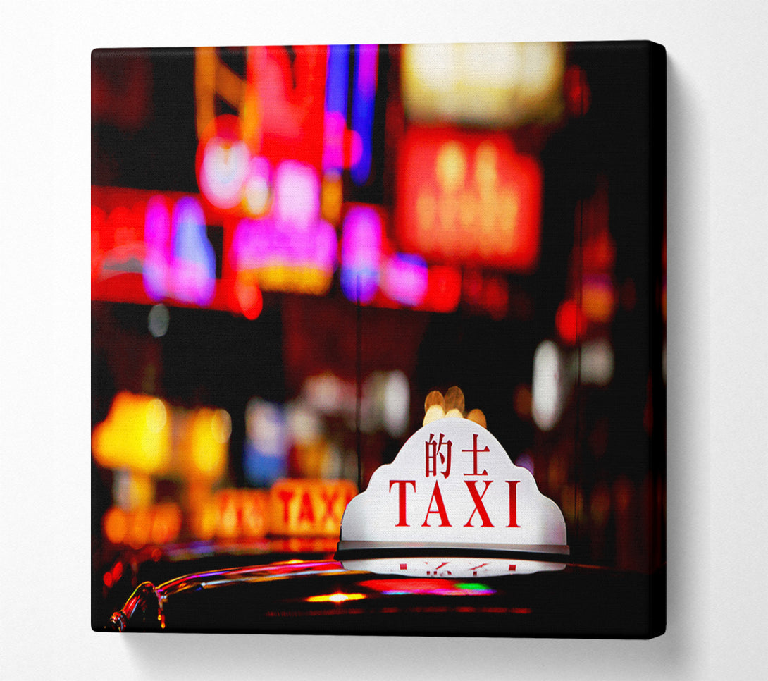  A Canvas Print of Hong Kong Taxi Canvas Print
