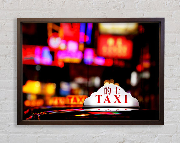 Hong Kong Taxi Framed Print