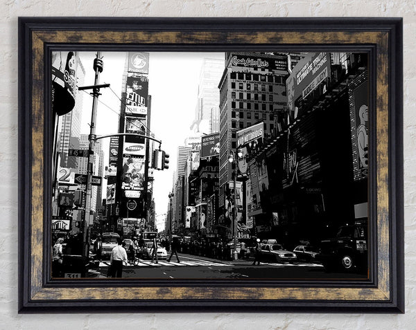 In The Heart Of Tokyo B n W Framed Print