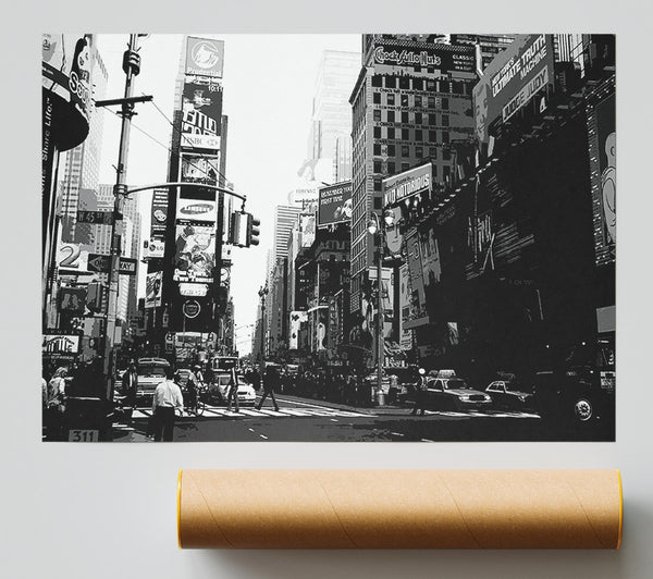 In The Heart Of Tokyo B N W Print