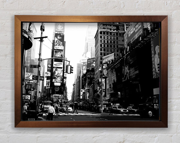 In The Heart Of Tokyo B n W Framed Print