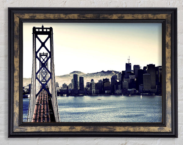 Intersection On Bay Bridge Framed Print