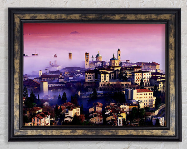 Italian City Mist Framed Print