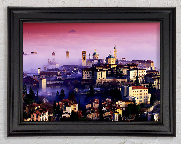 Italian City Mist Framed Print