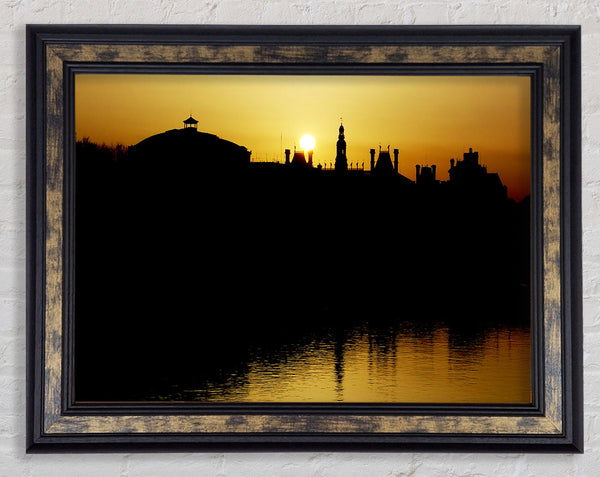 Italian City Sunset Framed Print