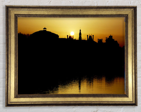 Italian City Sunset Framed Print