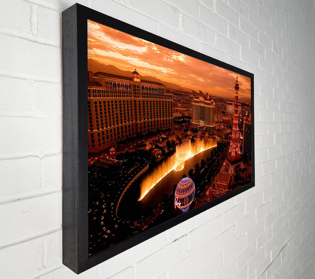  A Canvas Print of Las Vegas Little Eiffel Tower Canvas Wall Art