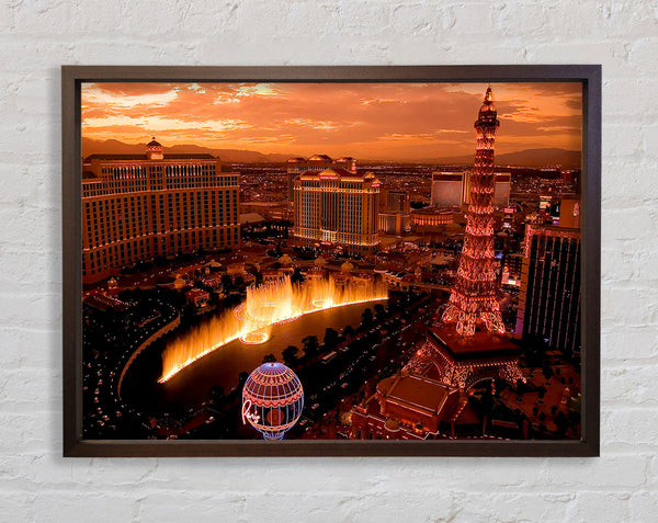 Las Vegas Little Eiffel Tower Framed Print