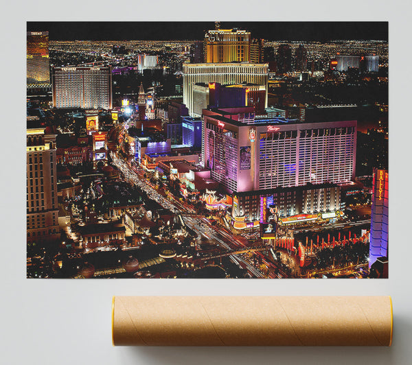 Las Vegas Strip Night Lights Giclee Print