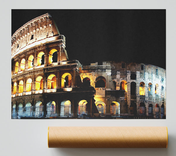 Lights Of The Colosseum Giclee Print