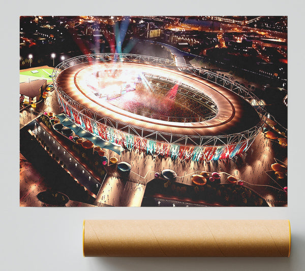 London 2012 Olympic Stadium Poster