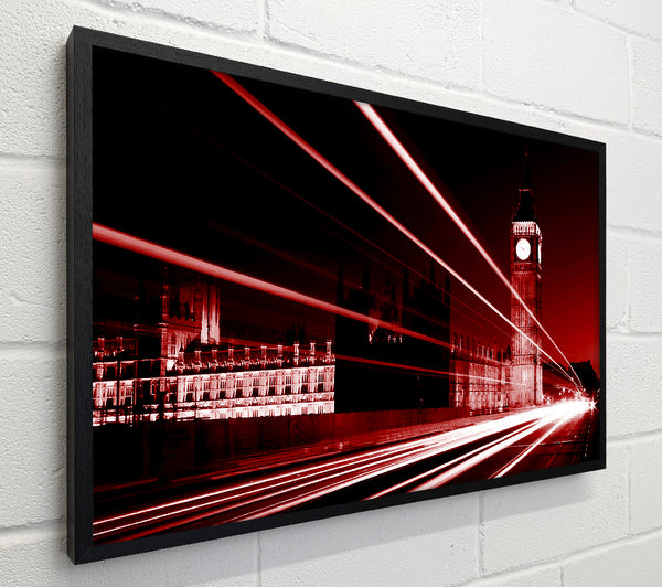 London Big Ben City Lights Red