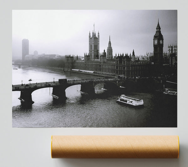 London Black And White Giclee Print