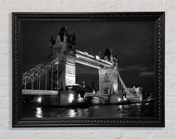 London Bridge Black Beauty Framed Print